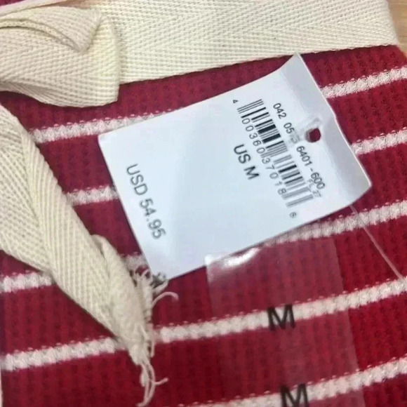 American Eagle Red and White Striped Waffle PJ Set Size Medium NWT - Picture 5 of 5